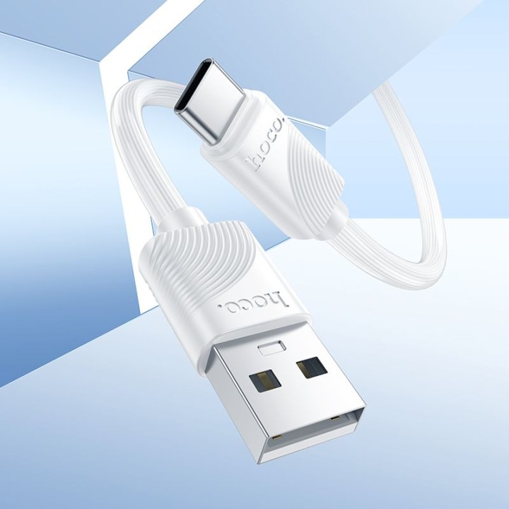 Кабель USB-A – USB-C Hoco 3A 1 m X114 білий