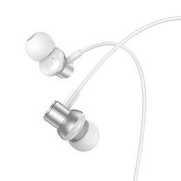 Headphones wired in-ear Jack 3,5 mm Hoco M110 silver