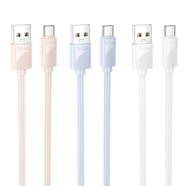 Кабель USB-A – USB-C Hoco 3A 1 m X114 білий