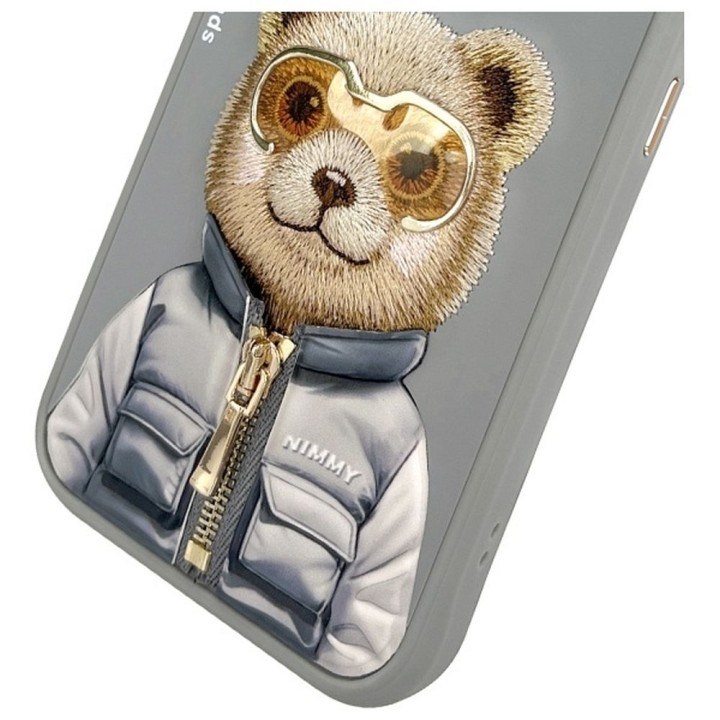 NIMMY case COOL&CUTE 2.0 Bear for IPHONE 15 Pro grey