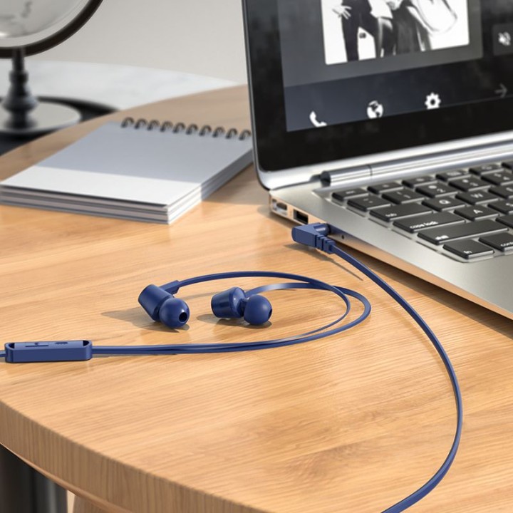 Headphones wired in-ear Jack 3,5 mm Hoco M86 blue