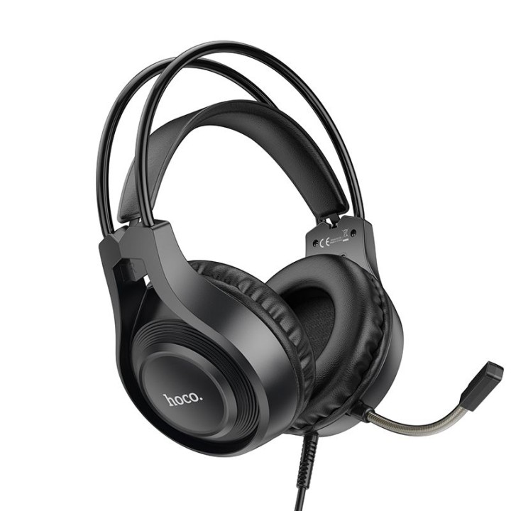 Headphones wired on-ear Jack 3,5 mm Hoco W106 black