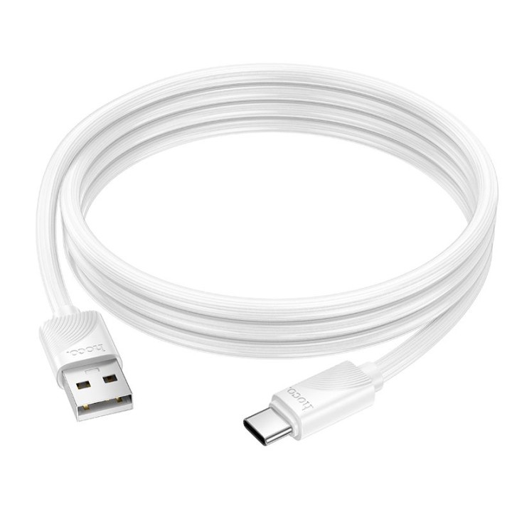 Кабель USB-A – USB-C Hoco 3A 1 m X114 белый