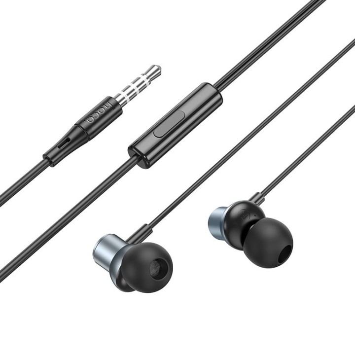 Проводные наушники-вкладыши Jack 3,5 mm Hoco M110 серые