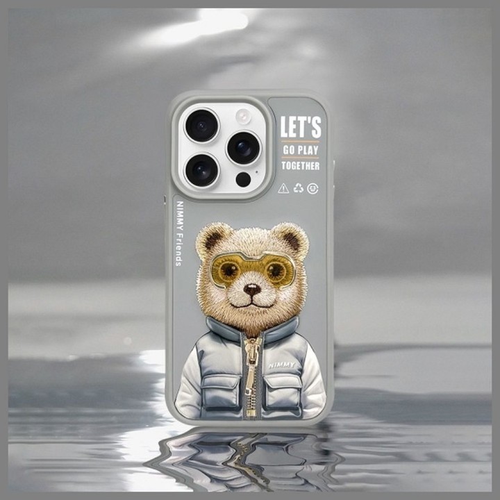 NIMMY чехол COOL&CUTE 2.0 Bear для IPHONE 15 Pro серый