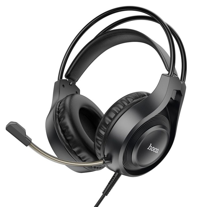 Wired on-ear headphones Jack 3,5 mm Hoco W106 black