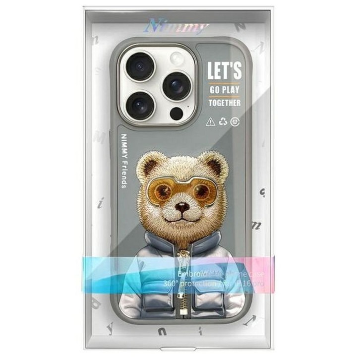 NIMMY чохол COOL&CUTE 2.0 Bear для IPHONE 16 Pro сірий