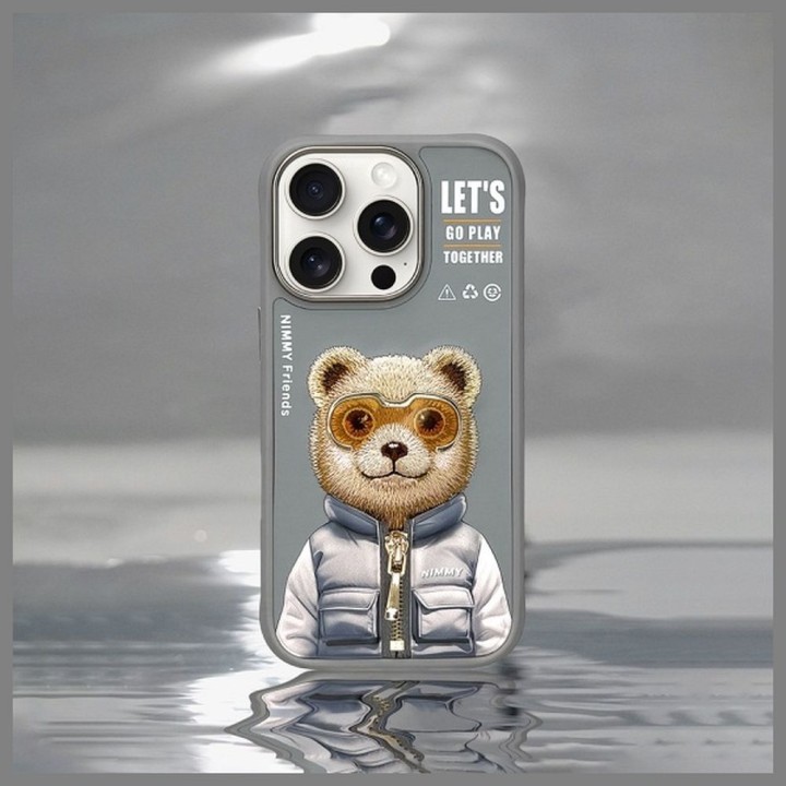 NIMMY чохол COOL&CUTE 2.0 Bear для IPHONE 16 Pro сірий