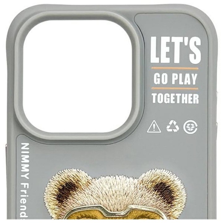 NIMMY case COOL&CUTE 2.0 Bear for IPHONE 15 Pro grey