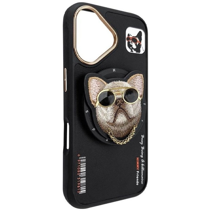 NIMMY чехол GLASSES COOL DOG совместимый с MagSafe для IPHONE 16 черный