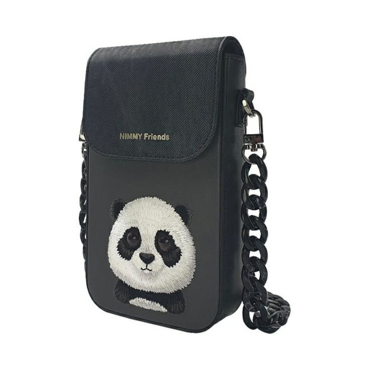 Etui na telefon Nimmy Big Eyed Pet 2.0 panda czarne