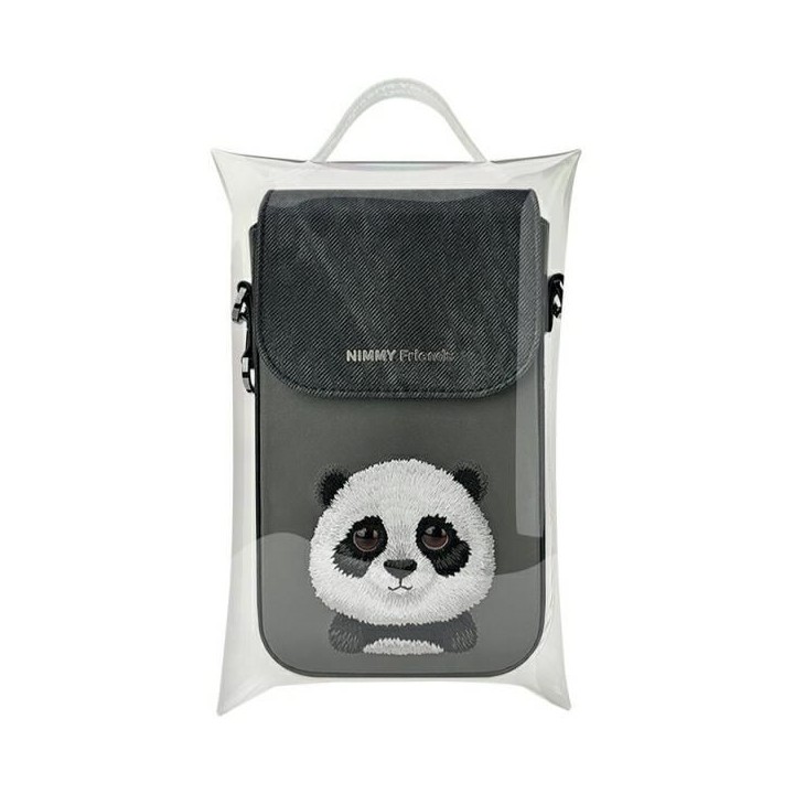 Etui na telefon Nimmy Big Eyed Pet 2.0 panda czarne