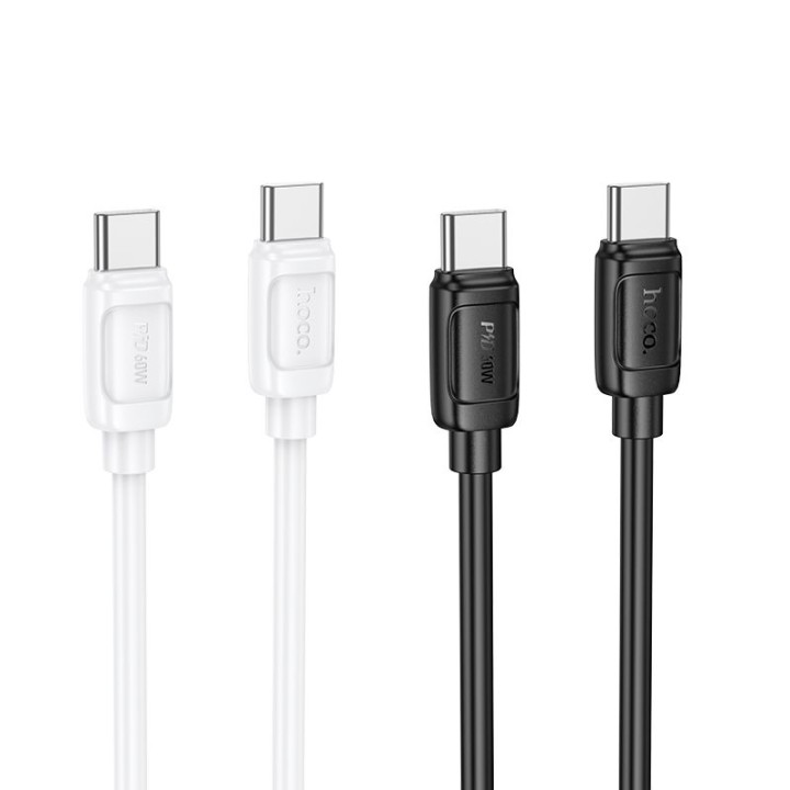 Кабель USB-C – USB-C Hoco PD 5A 240W 1 m X115 білий