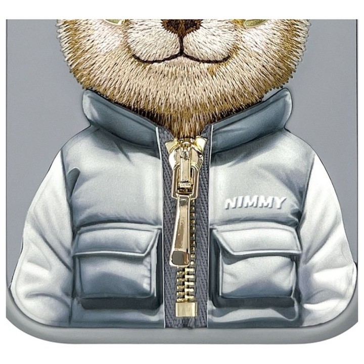 NIMMY case COOL&CUTE 2.0 Bear for IPHONE 15 Pro Max grey