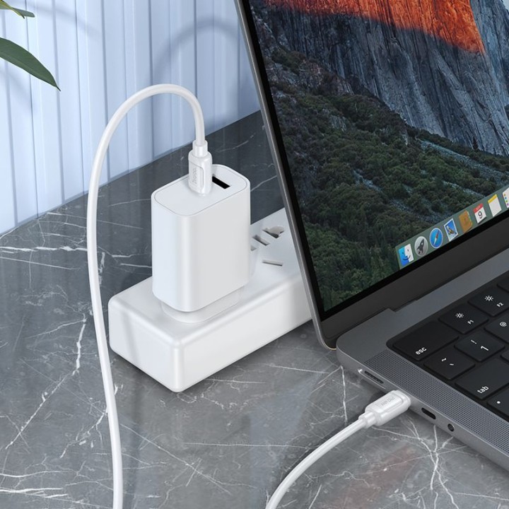 Кабель USB C — USB C Hoco PD 5A 240W 1 m X115 белый