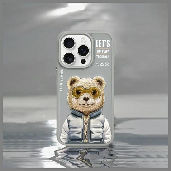 NIMMY case COOL&CUTE 2.0 Bear for IPHONE 15 Pro Max grey