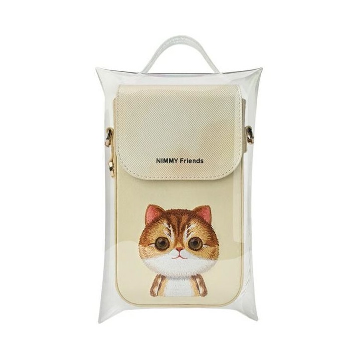 Etui na telefon Nimmy Big Eyed Pet 2.0 cat khaki