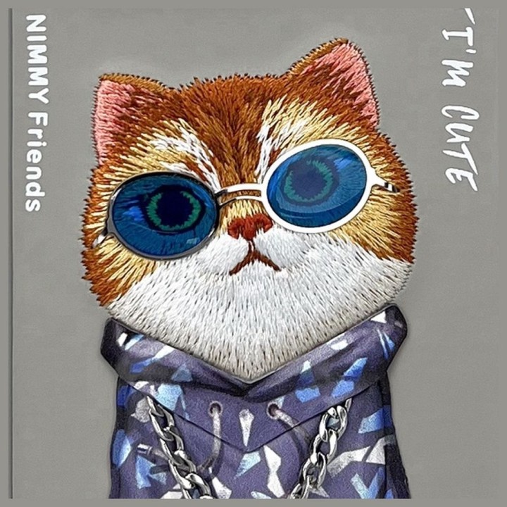 NIMMY чехол GLASSES COOL CAT для IPHONE 16 Pro Max серый