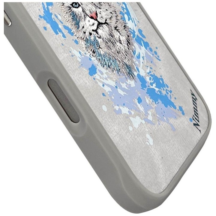 NIMMY case PANTERA compatible with Magsafe for IPHONE 16 Pro Max light grey