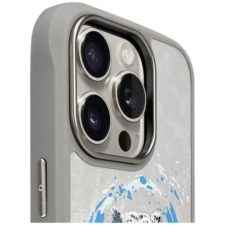 NIMMY case PANTERA compatible with Magsafe for IPHONE 16 Pro Max light grey