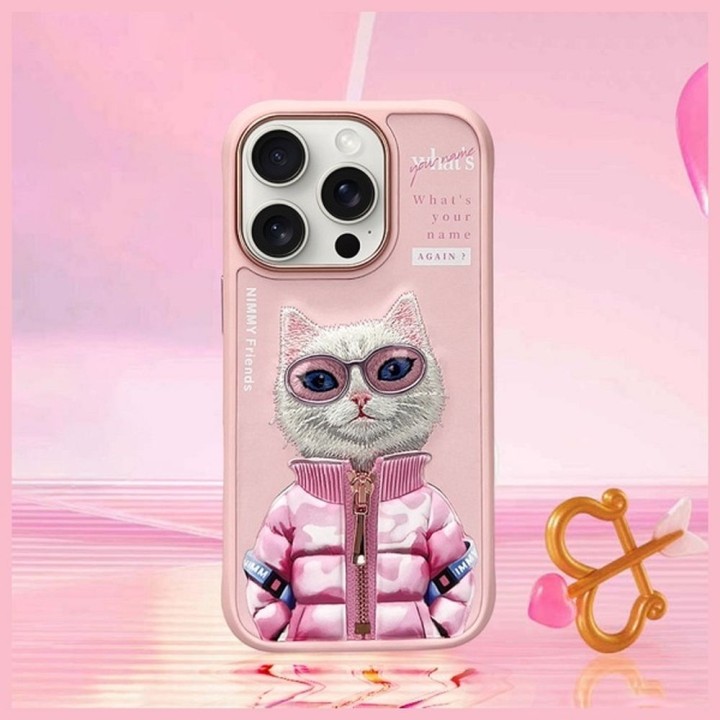 NIMMY чехол COOL&CUTE 2.0 Cat для IPHONE 16 Pro розовый
