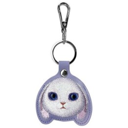 Etui na telefon portfel torebka zewstaw 3w1 Nimmy Big Eyed Pet 2.0 rabbit fioletowe