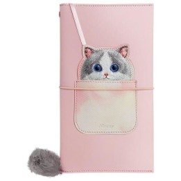 NIMMY set 2w1 notebook + pen BIG EYED PET 2.0 Cat pink