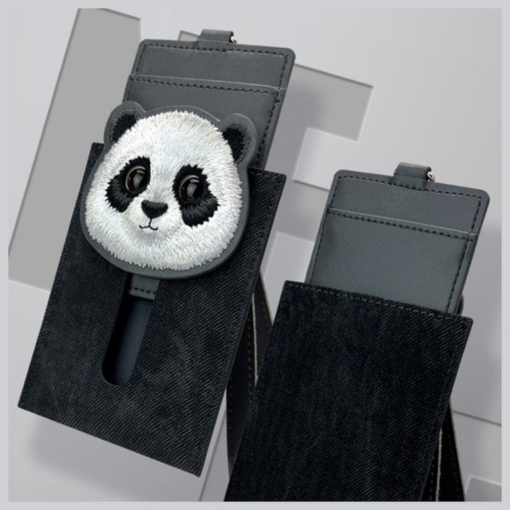 NIMMY portfel na karty BIG EYED PET 2.0 Panda czarny
