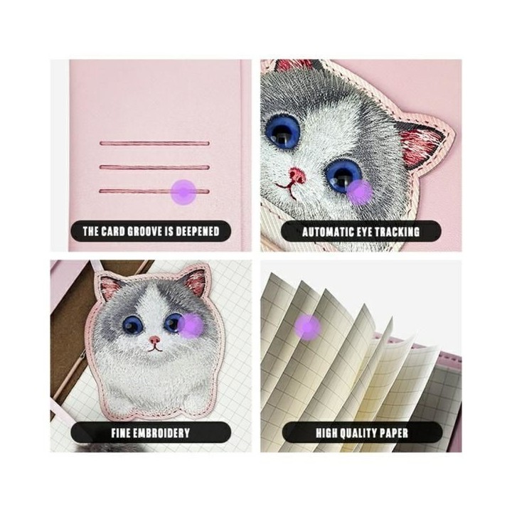 NIMMY set 2-in-1 notebook + pen BIG EYED PET 2.0 Cat pink