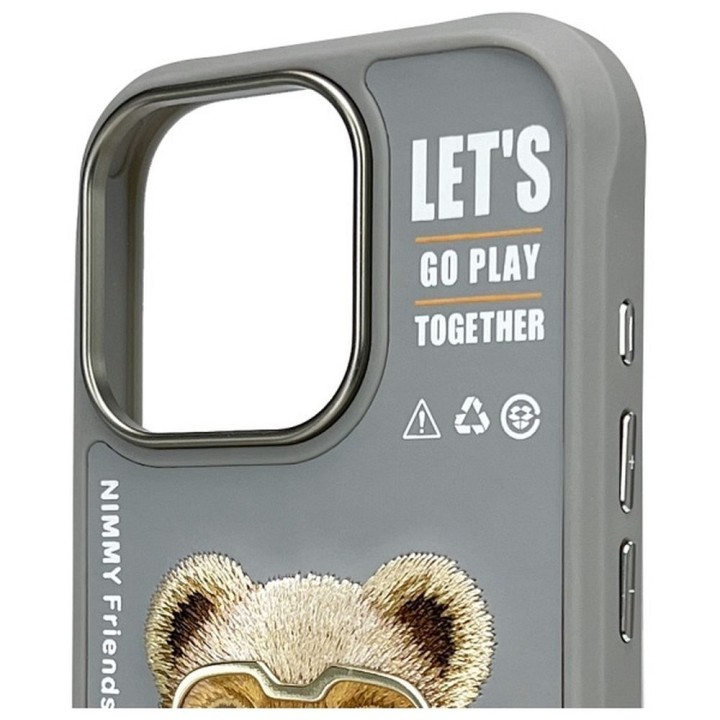 NIMMY чехол COOL&CUTE 2.0 Bear для IPHONE 16 Pro серый