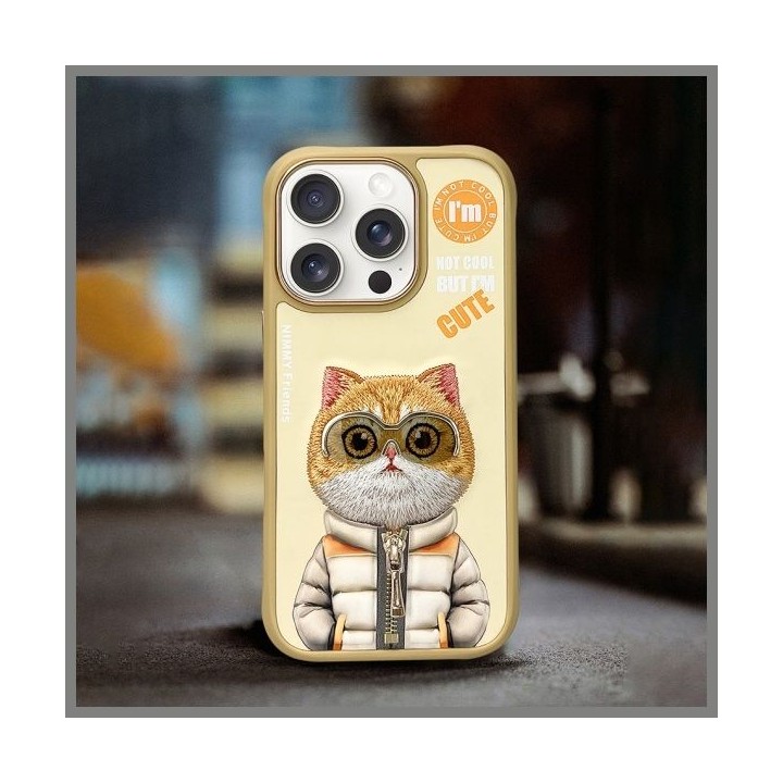 NIMMY futerał COOL&CUTE 2.0 Cat do IPHONE 16 Pro Max khaki