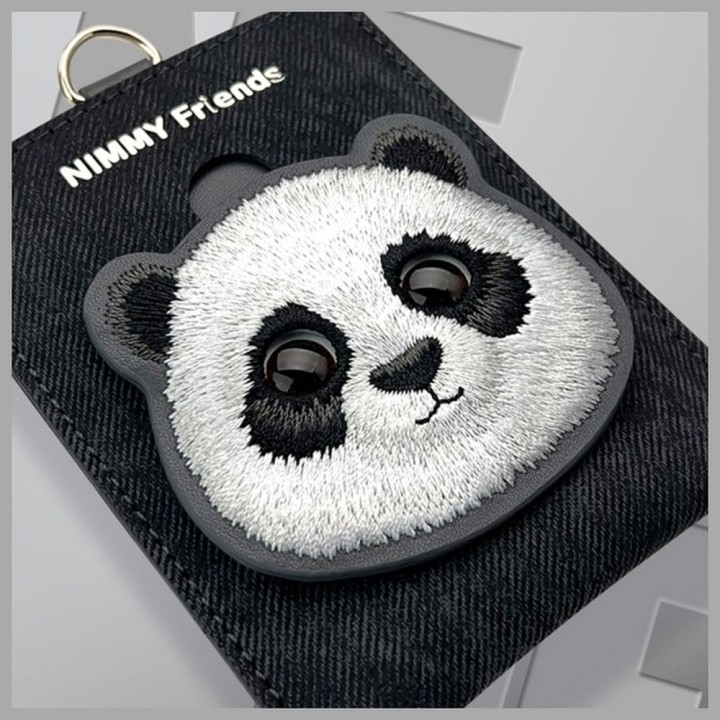 NIMMY wallet for cards BIG EYED PET 2.0 Panda black
