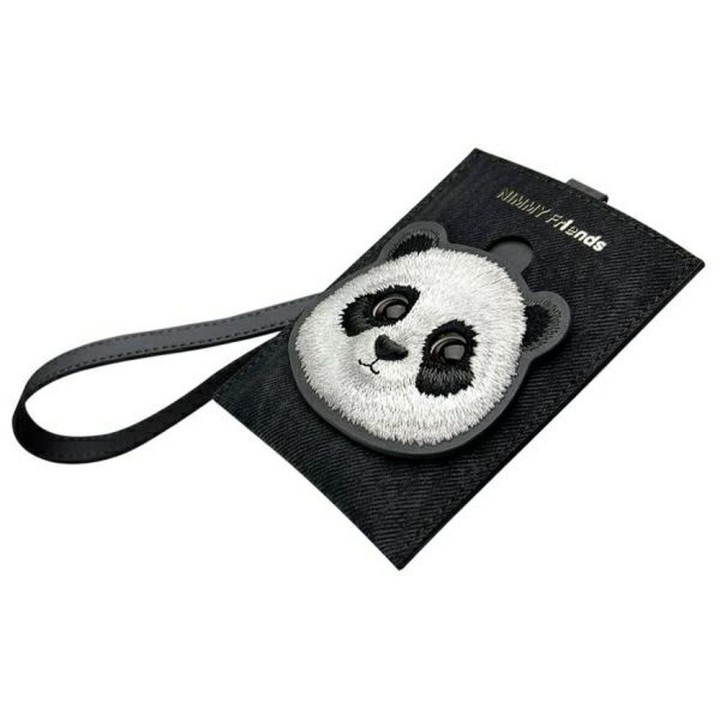 Case for phone wallet bag set 3w1 Nimmy Big Eyed Pet 2.0 panda black