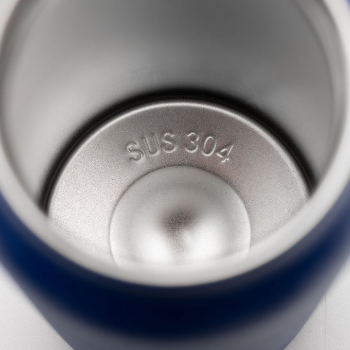 Metal water bottle with holder compatible with Magsafe 750ml blue