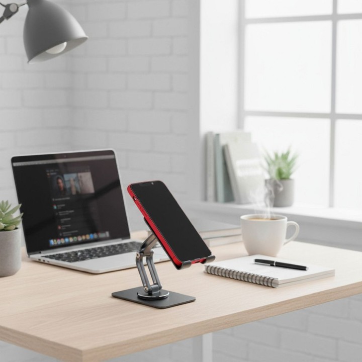 Foldable desktop phone / tablet holder Forcell F-Grip Fold Stand 2 360 grey