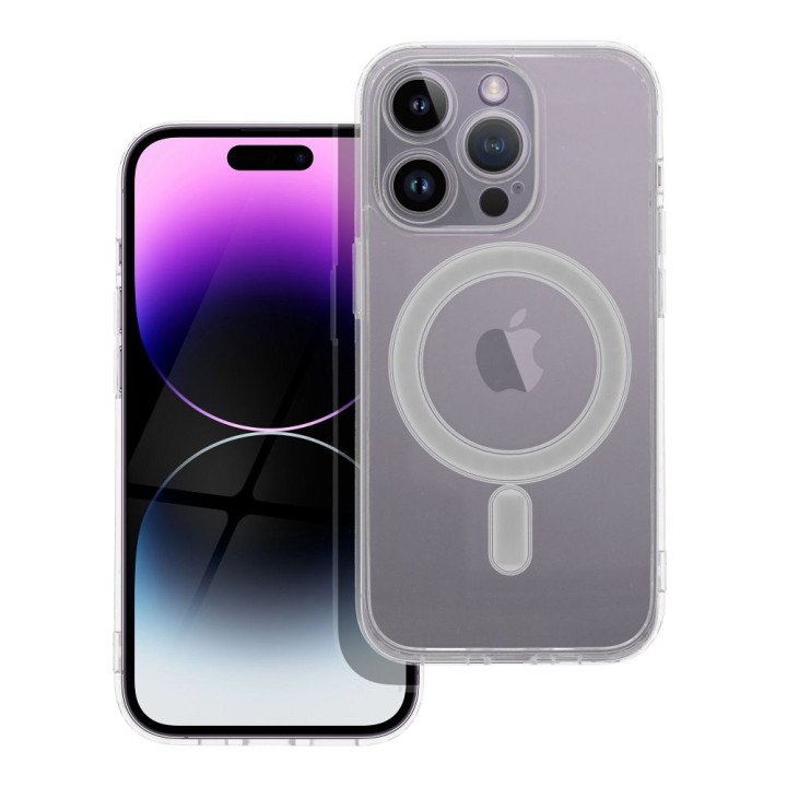 Case for iPhone 14 PRO Clear Mag Cover (Str / Camera Protection) MagSafe compatible transparent
