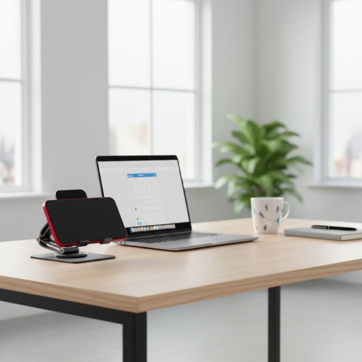 Phone holder / tablet desktop foldable Forcell F-Grip Fold Stand 2 360 grey