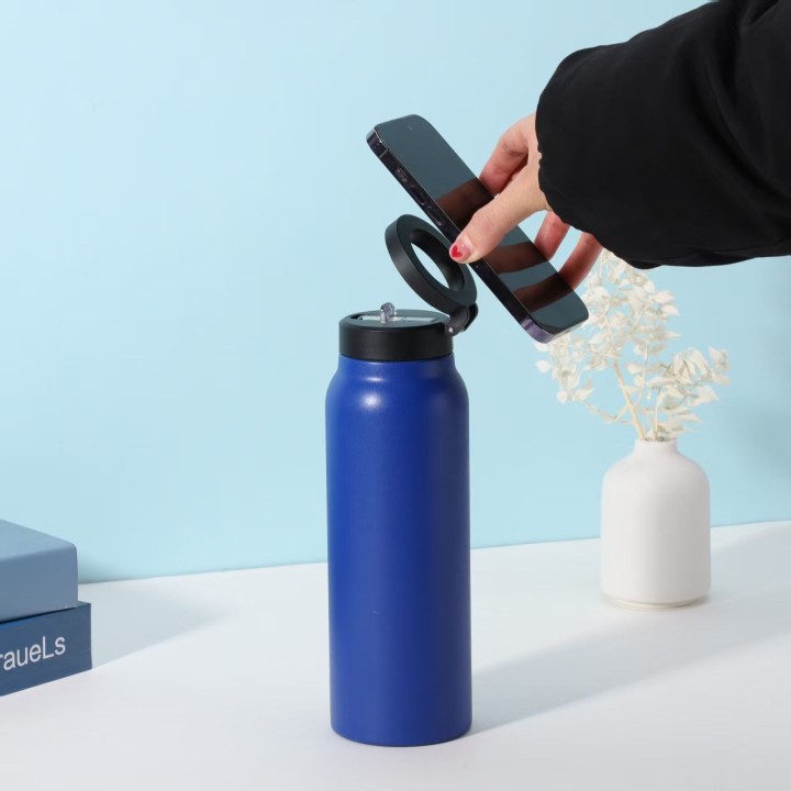Butelka / бутылка для воды для воды металл с держателем совместимым с Magsafe 950ml синий