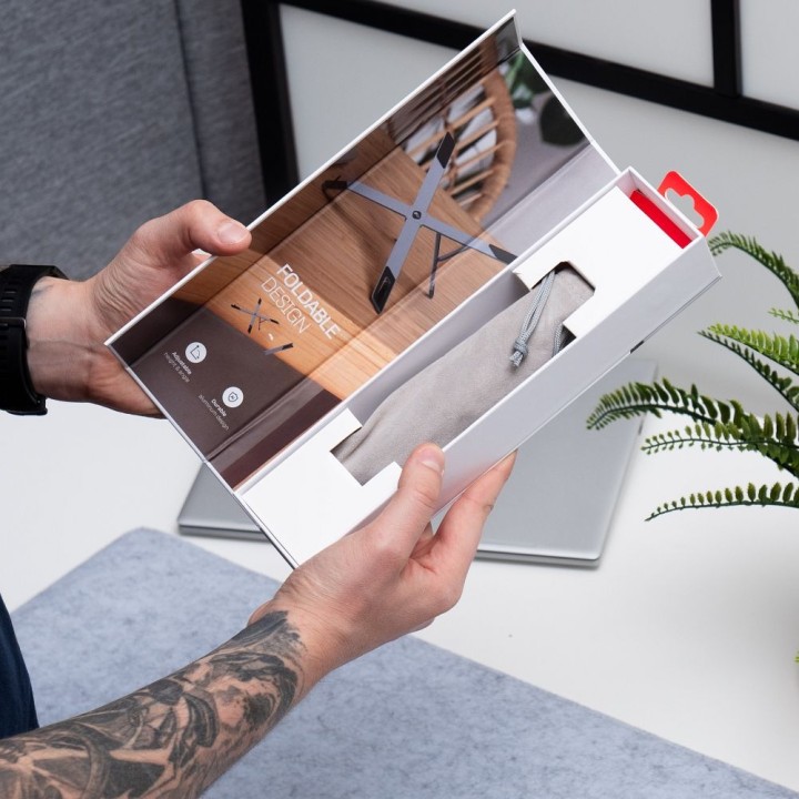 Складной настольный держатель для ноутбука / планшета Forcell F-Grip Fold Stand X Pro серый