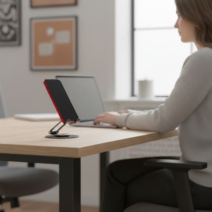 Phone holder / tablet desktop foldable Forcell F-Grip Fold Stand 3 360 grey