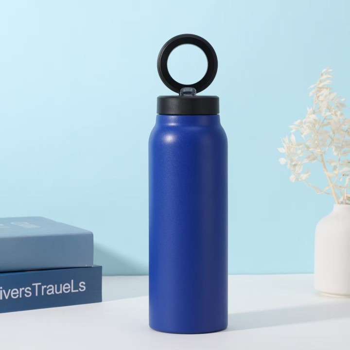 Бутылка для воды из металла с держателем, совместимым с Magsafe 950ml синяя