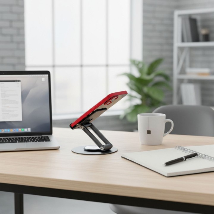 Phone holder / tablet desktop foldable Forcell F-Grip Fold Stand 3 360 grey