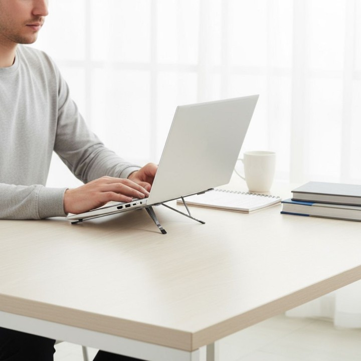 Folding desktop laptop / tablet holder Forcell F-Grip Fold Stand X Pro grey