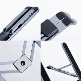 Тримач для ноутбук / планшет настільний складний Forcell F-Grip Fold Stand H Pro сірий