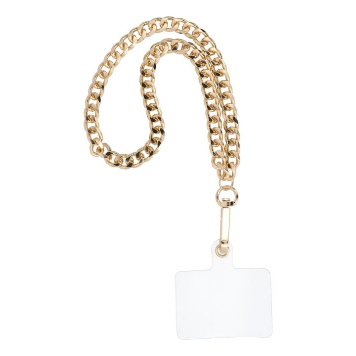 Phone lanyard, phone charm - CHAIN 41 / cord length 40cm (20cm loop length) / wrist strap - gold