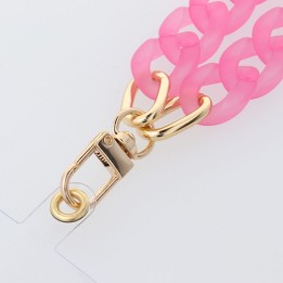 Phone lanyard, phone charm - PANAMA / cord length 40cm (20cm loop length) / wrist strap - pink