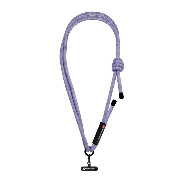 Phone lanyard crossbody with adjustable length Forcell F-Design S10X165 (max 82,5cm loop length) grey-purple