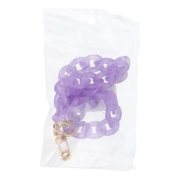 Phone lanyard, phone charm - PANAMA / cord length 40cm (20cm loop length) / wrist strap - purple
