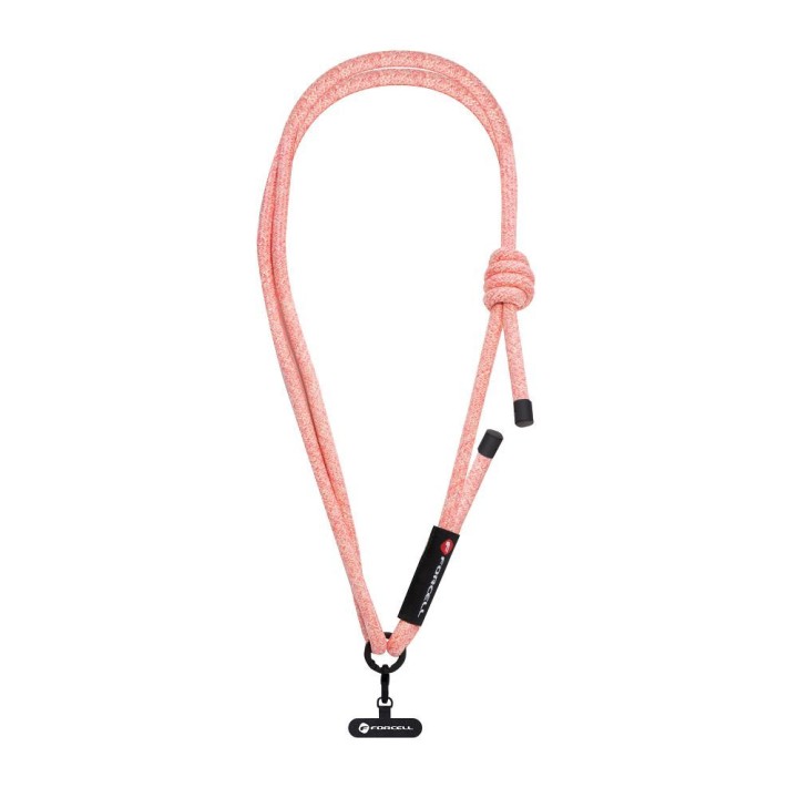 Phone lanyard crossbody with adjustable length Forcell F-Design S10X165 (max 82,5cm loop length) pink-white