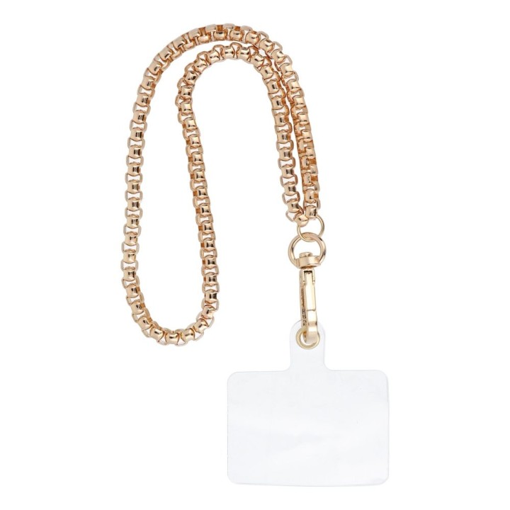 Smycz do telefonu, Zawieszka do telefonu - CHAIN  42 / długość sznura 40cm (20cm w pętli) / na nadgarstek - złoty